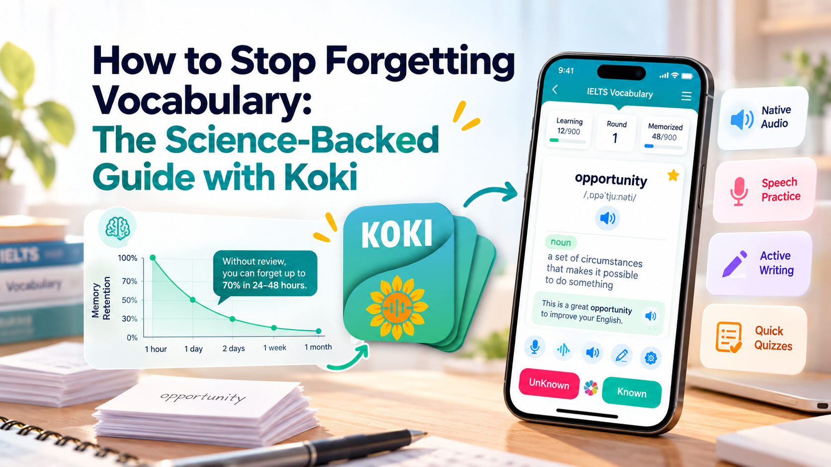 How to Stop Forgetting Vocabulary: The Science-Backed Guide with Koki